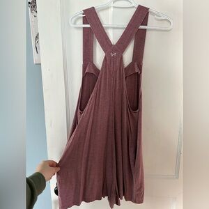 Mauve tank shorts romper